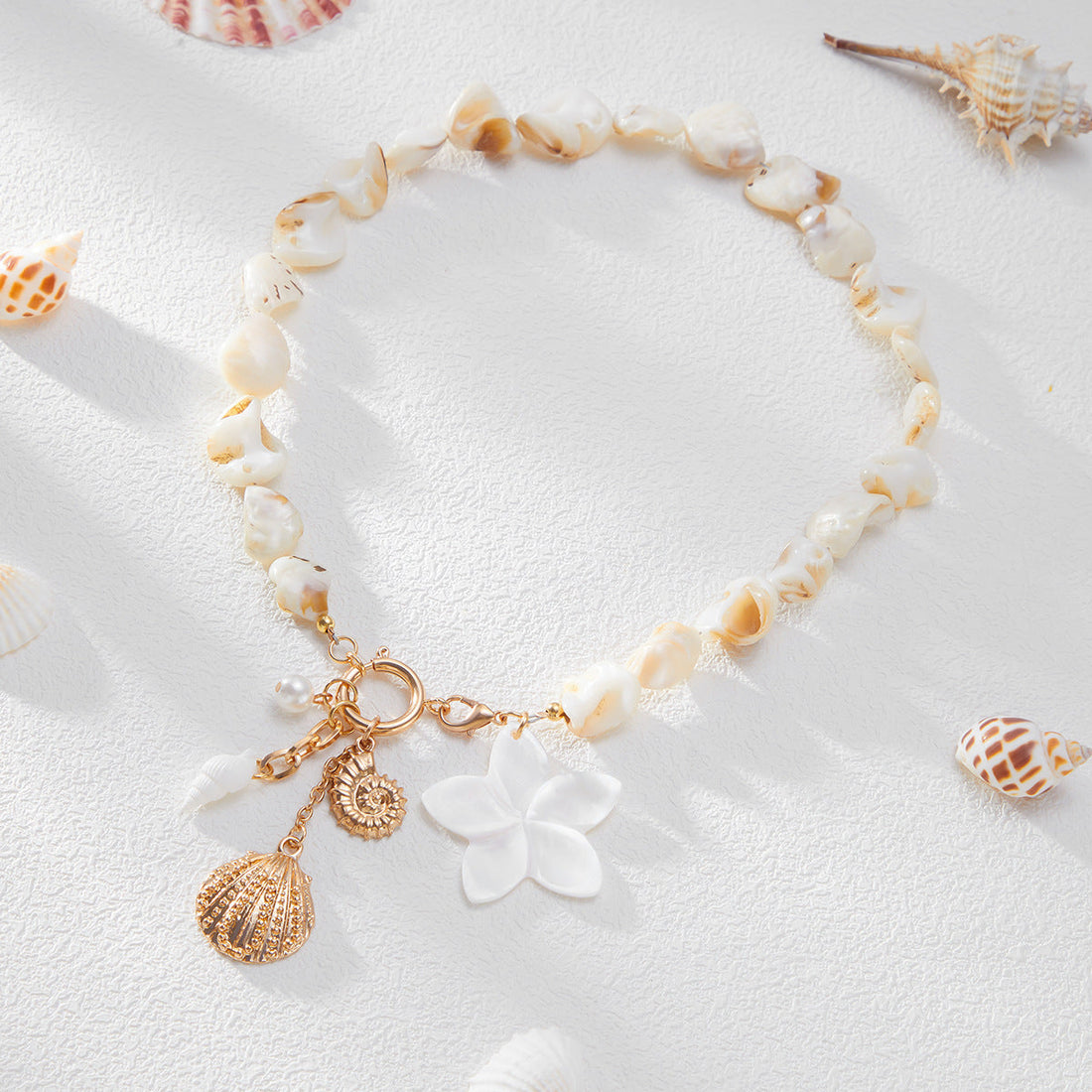 Casual Beach Shell Clavicle Necklace Suit - Norellé