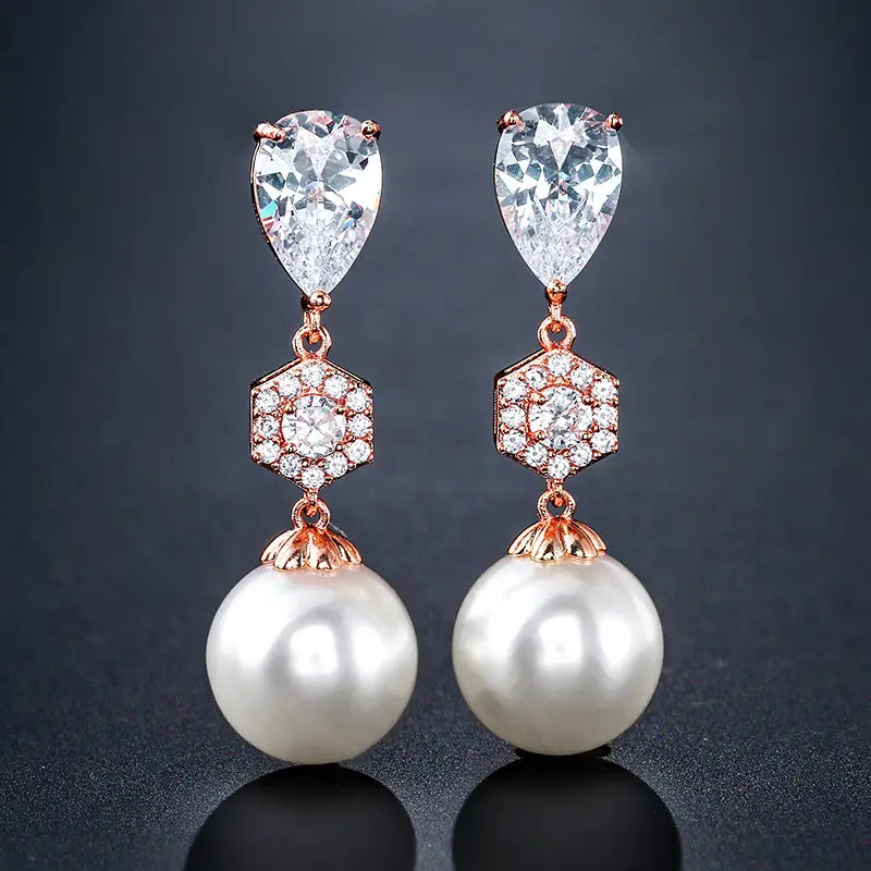 Water Drop Zircon Earrings