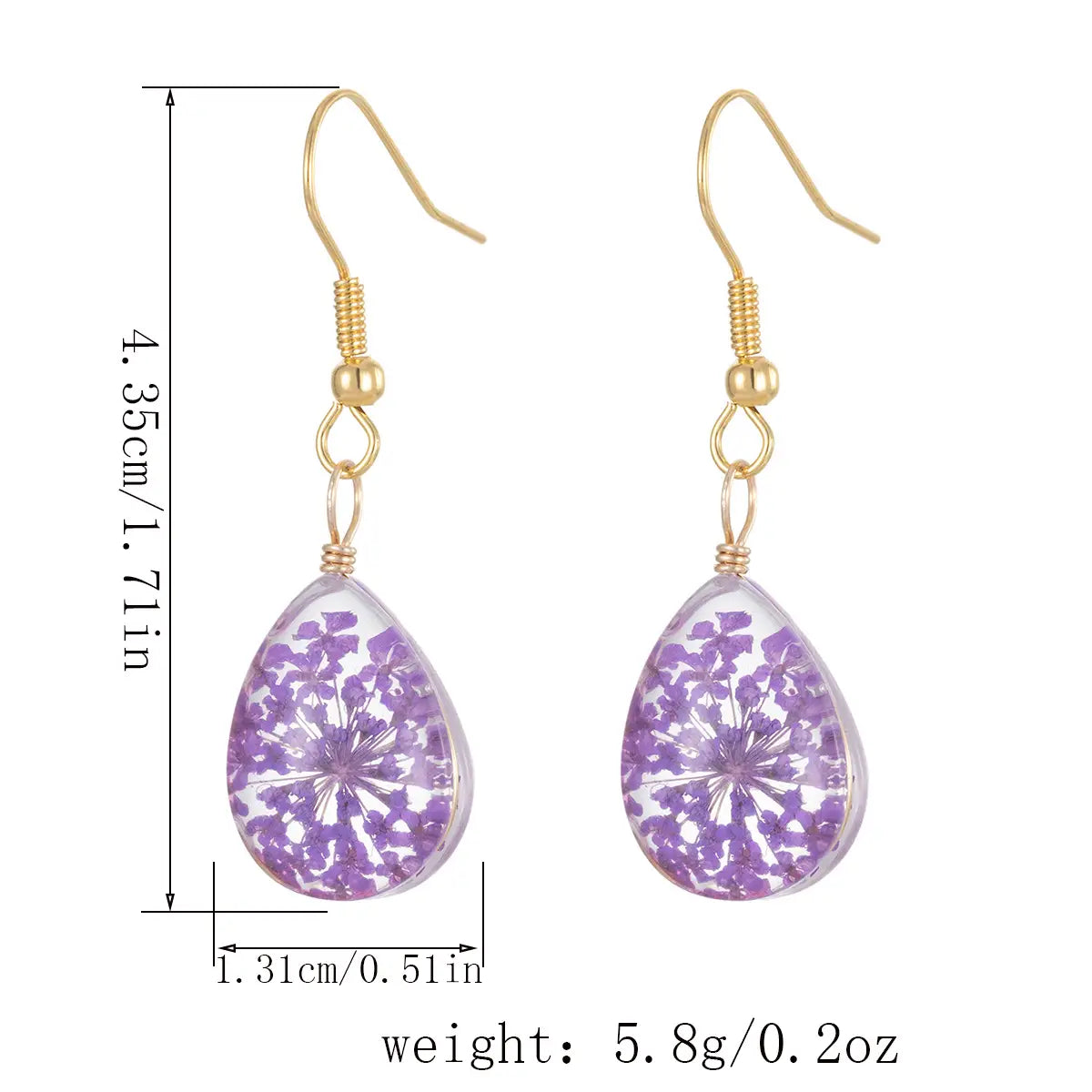 Drop-shaped Transparent Dream Glass Ball Earrings