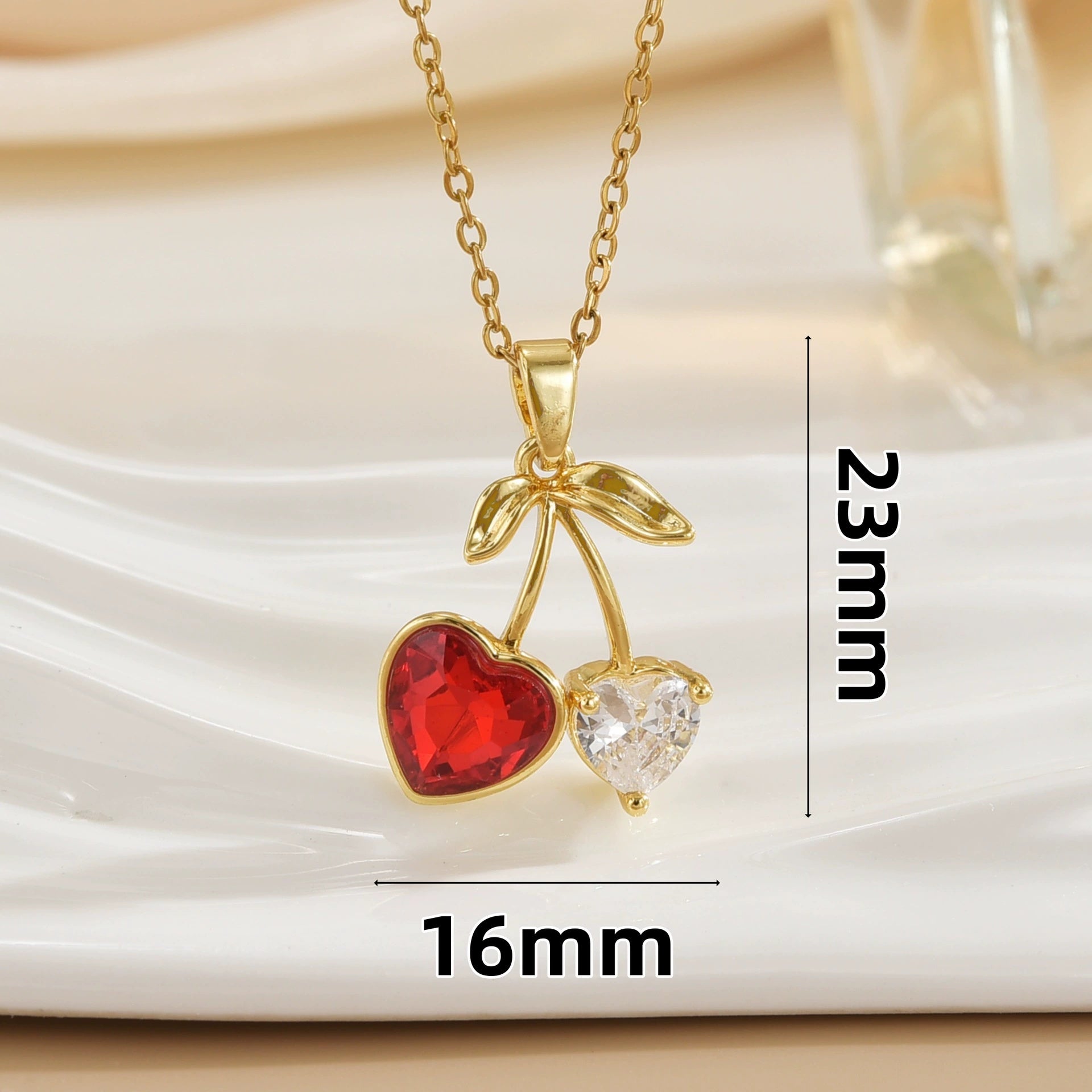 Women's Cherry Necklace Does Not Fade High-end Pendant Versatile Clavicle Chain - Norellé