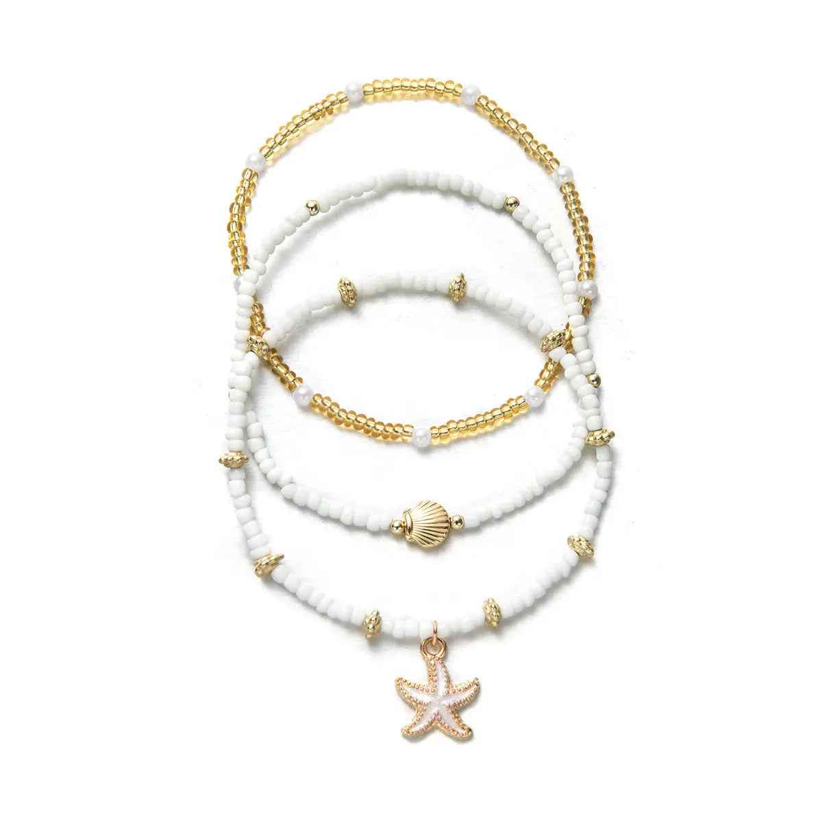 Woven Adjustable Women's Anklet 3-piece Set - Norellé