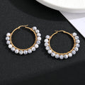 Natural Stone Stainless Steel Winding Earrings - Norellé