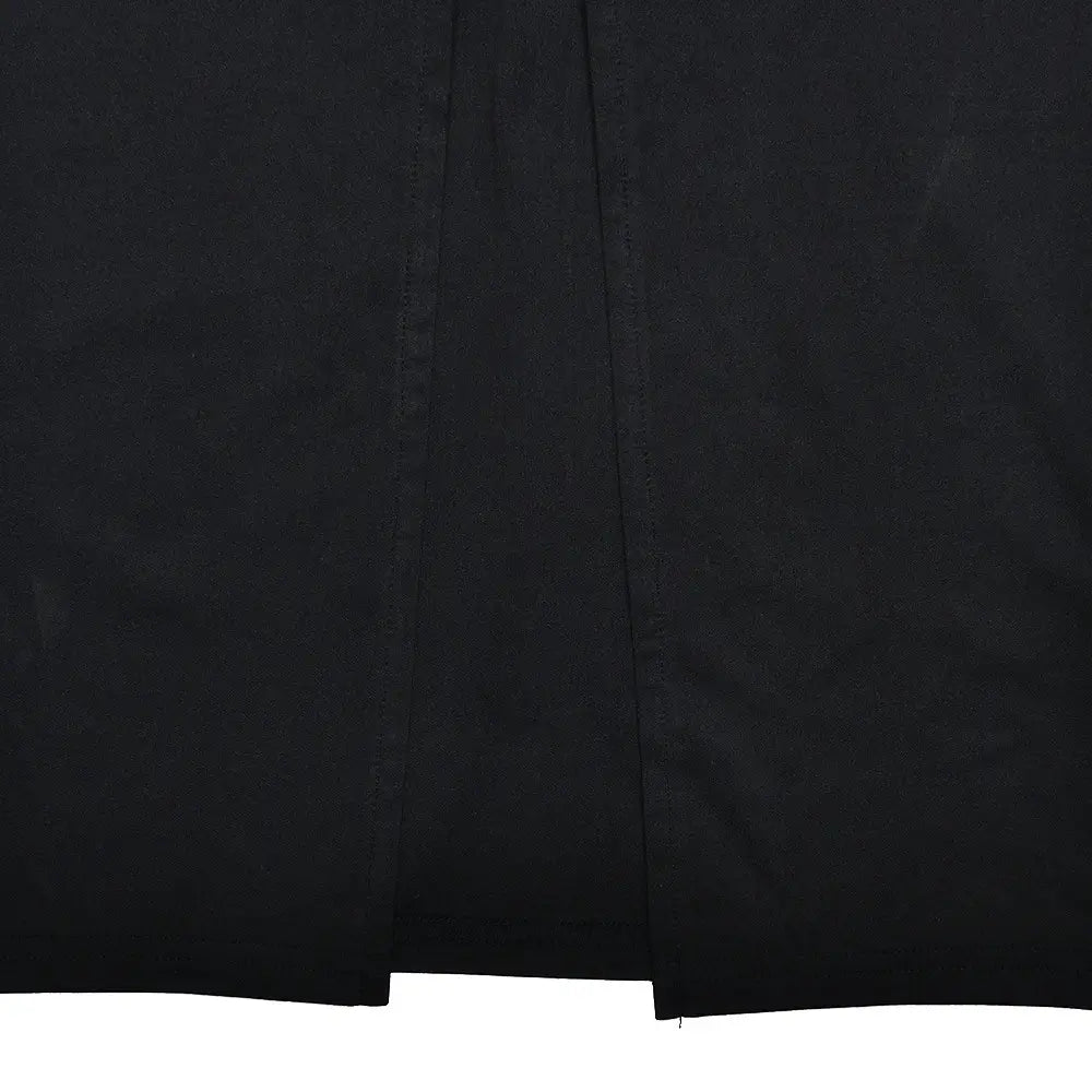 Lapel Backless Slit Dress