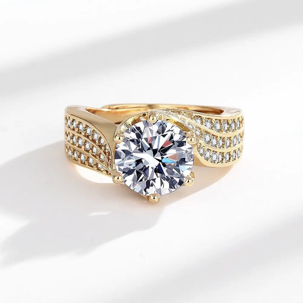 Super Flash Eight Hearts And Eight Arrows Zircon Ring - Norellé