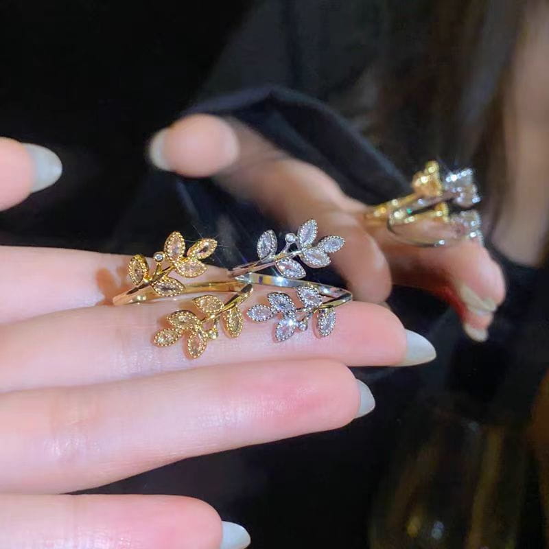 Leaves Open Ring Female