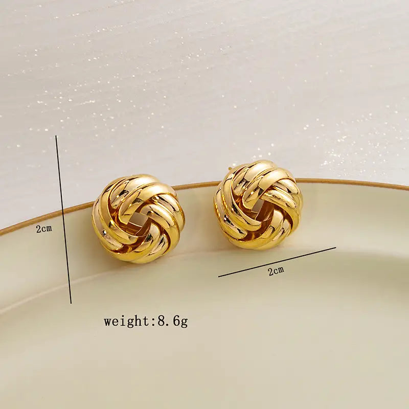 Silver Needle Retro Hoop Earrings