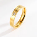 Titanium Steel 18K Gold-plated European And American Moissanite Couple Wedding Ring - Norellé