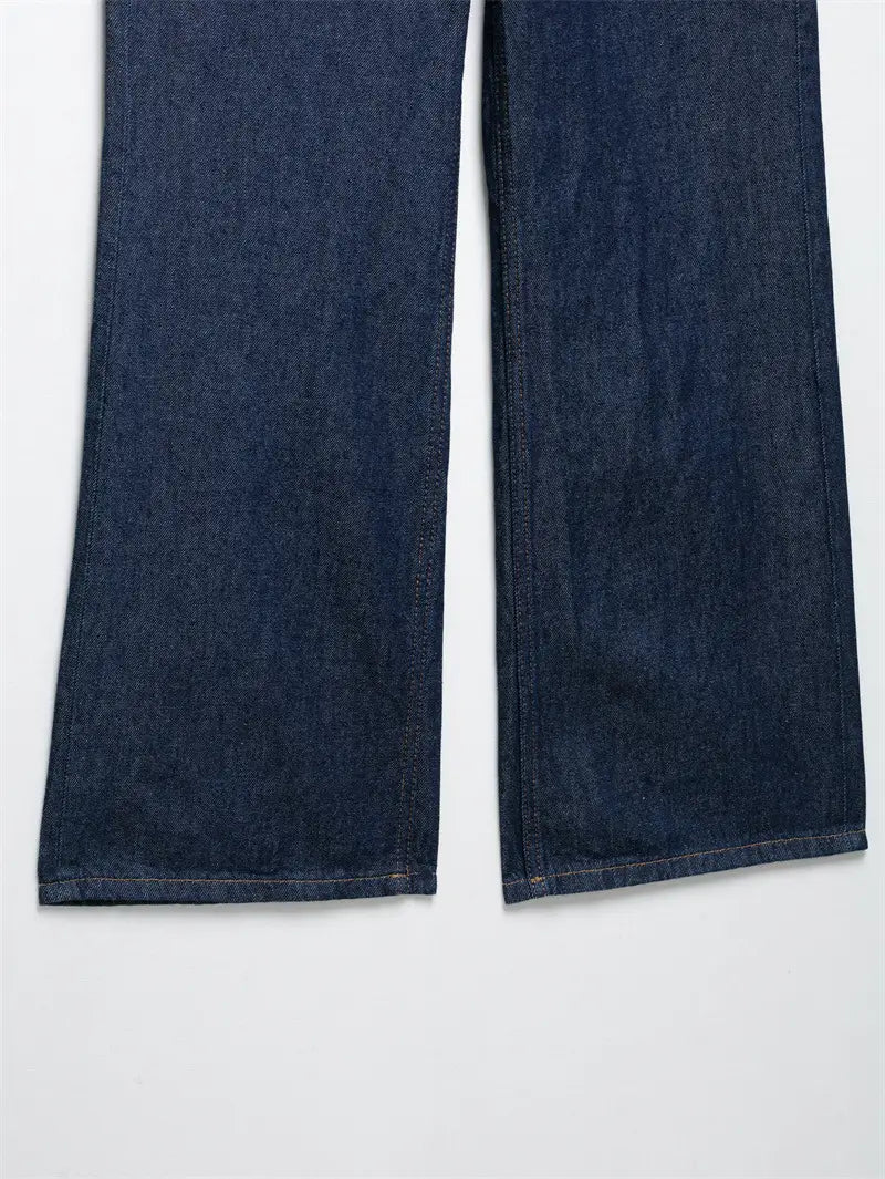 High Waist Loose Trousers Straight Wide Leg Pants