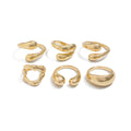 Metal Liquid Lava Ring Water Drop Hug Finger Ring Finger Ring Earrings Suit - Norellé
