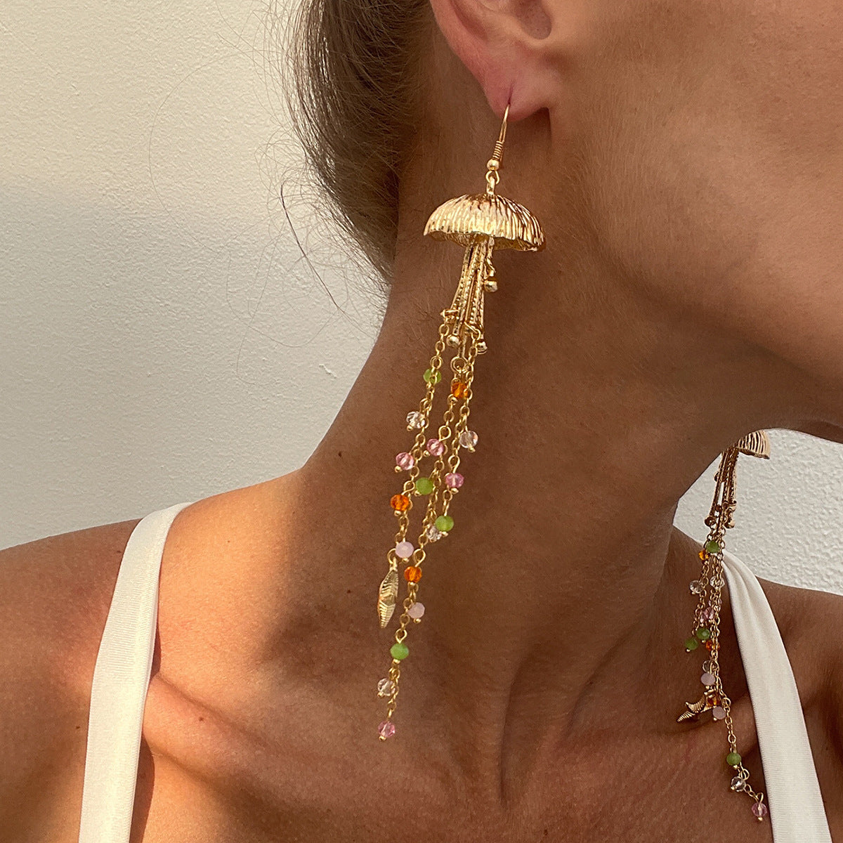 Holiday Beach Starfish Jellyfish Metal Alloy Earrings - Norellé