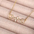Cat Paw Necklace Heartbeat Chart - Norellé