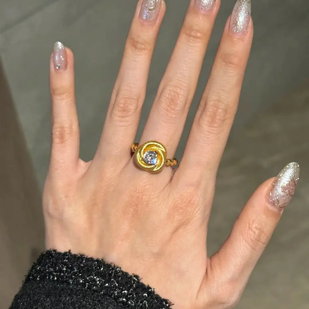 Romantic Eternal Love Mobius Brushed Rose Pendant