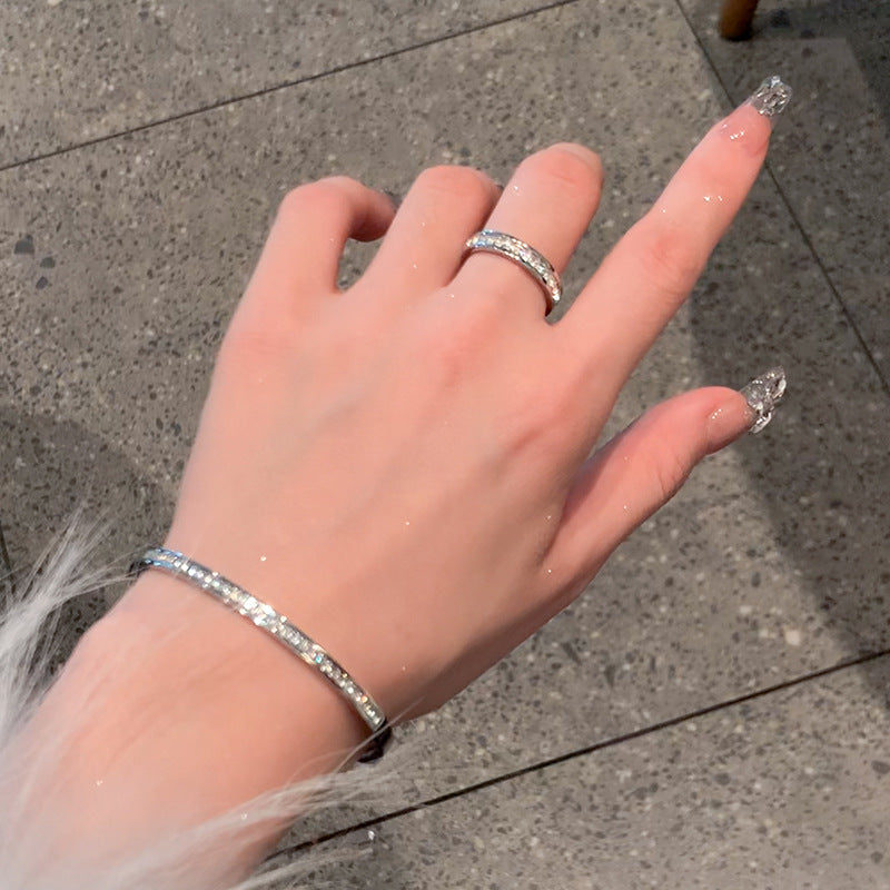 Stainless Steel Bracelet Women's Hand Jewelry High-grade Full Diamond Bracelet - Norellé