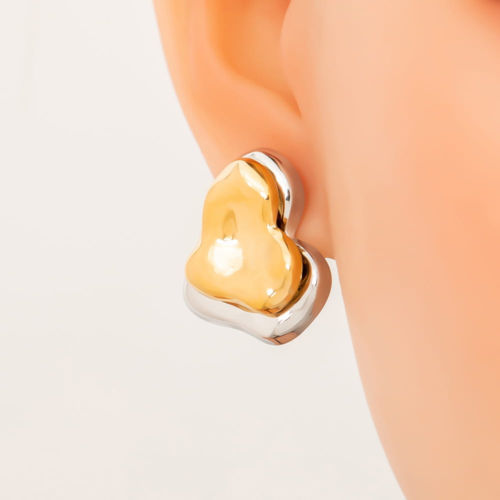 Stainless Steel Butterfly Two-color Three-color Ear Studs