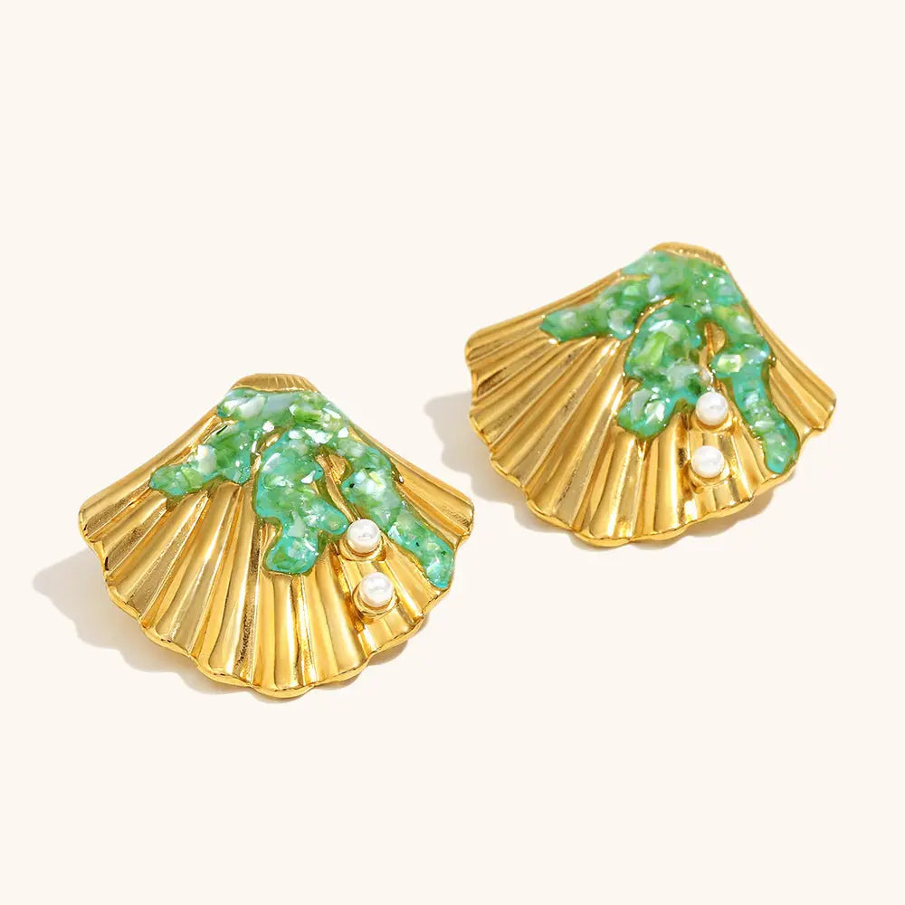 Fashion Personality Shell Stud Earrings For Women - Norellé