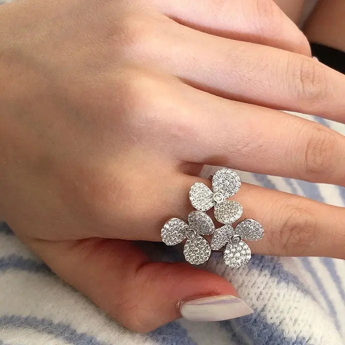 Clover Female Opening Sweet Instafamous All-match Ring - Norellé