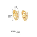 Stainless Steel Gold Plated Multi-drilling Zircon Earrings - Norellé