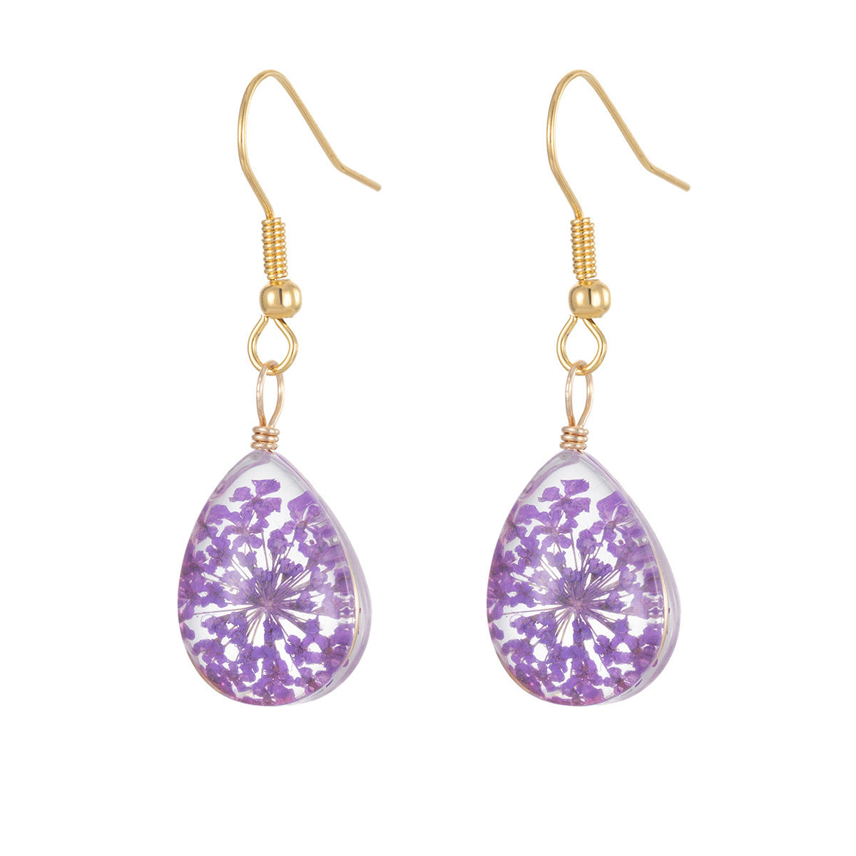 Drop-shaped Transparent Dream Glass Ball Earrings - Norellé