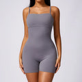 Back V Yoga Set Women Fitness Rompers Sexy One Piece - Medium gray / S / CHINA