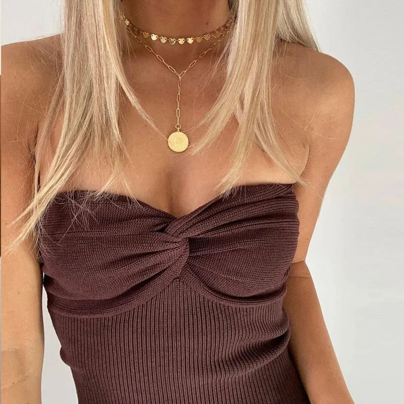 Backless Off Shoulder Crop Top