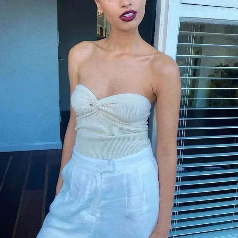 Backless Off Shoulder Crop Top