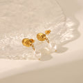 Titanium Steel Irregular High-grade Pearl Earrings For Women - Norellé