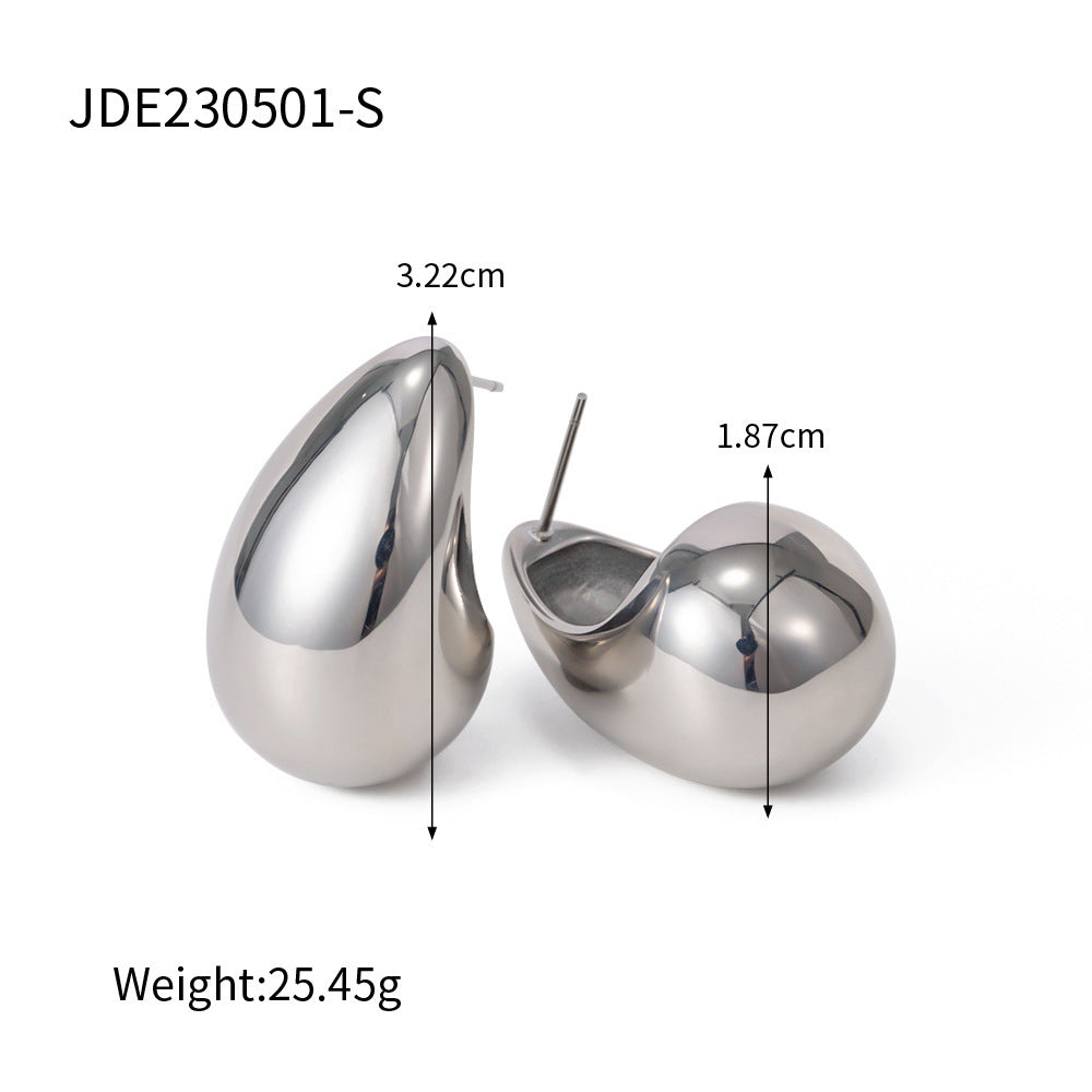 Simple 18K Gold Plated Women's Fashion Teardrop Water Drop Earrings - Norellé