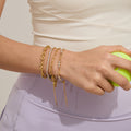 Stainless Steel Full Diamond Tennis Chain Women's Bracelet - Norellé