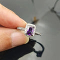 Korean Style Ornament Niche Personality Ladder T Square Zircon Open Ring - Norellé