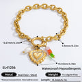 New Stainless Steel 18K Gold Sun Shell Pendant Necklace - Norellé