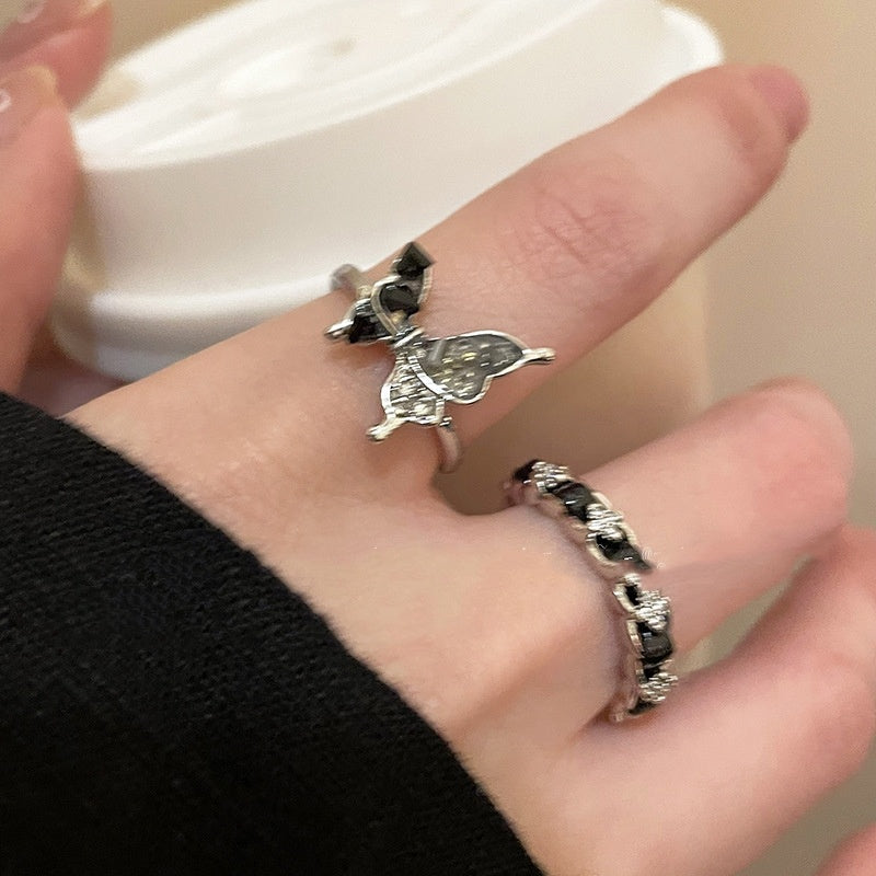 Niche High-grade Retro Drip Glazed Butterfly Ring All-matching Graceful - Norellé
