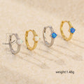 S925 Silver Ins Cold Style Opal Inlaid Ear Ring - Norellé