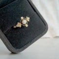 Inlaid Natural Opal Stone Ring Female Copper Plating Gold Ring - Norellé