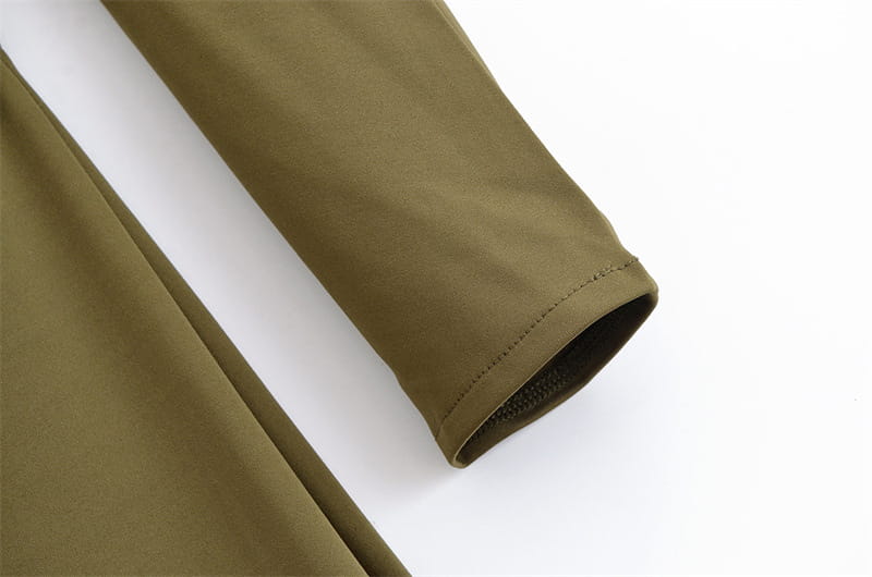 Fashionable Asymmetric Pleated Decoration Length Dress