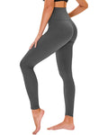 Leggings - Cropped High-waisted Solid Color Dark Gray - Norellé