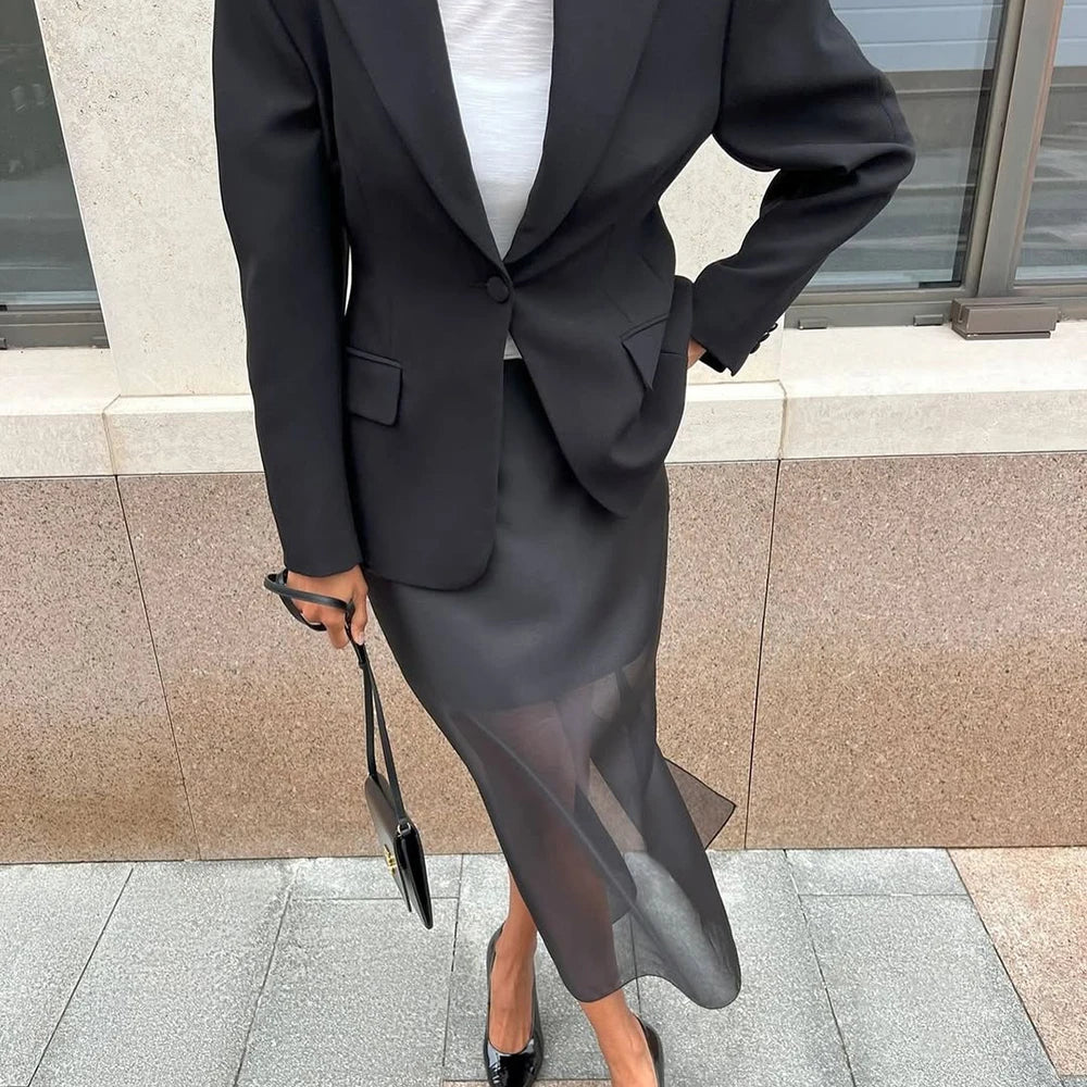 Black Mesh Skirt Women’s