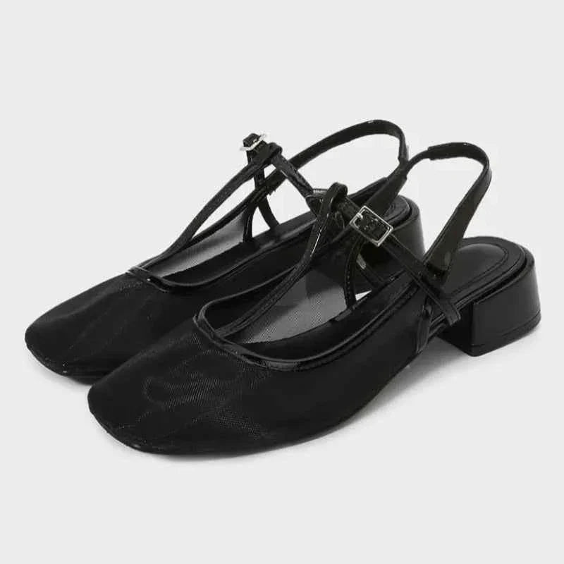 Black Mesh Women Shoes