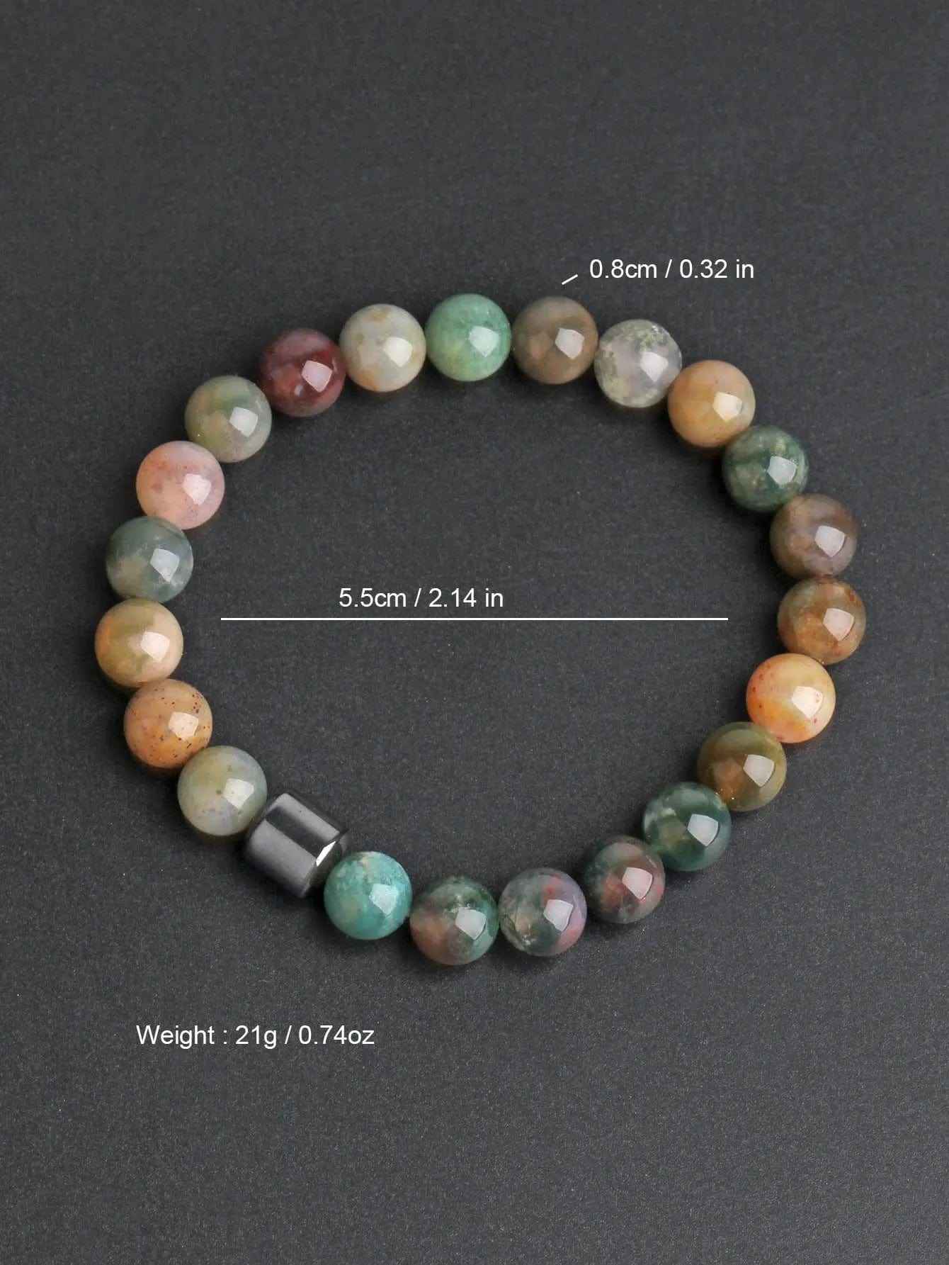 Black Stone Tiger Eye Bead Bracelet - Norellé