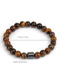Black Stone Tiger Eye Bead Bracelet - Norellé