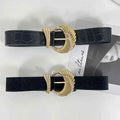 Black Velet Leather Belts For Women High Quality