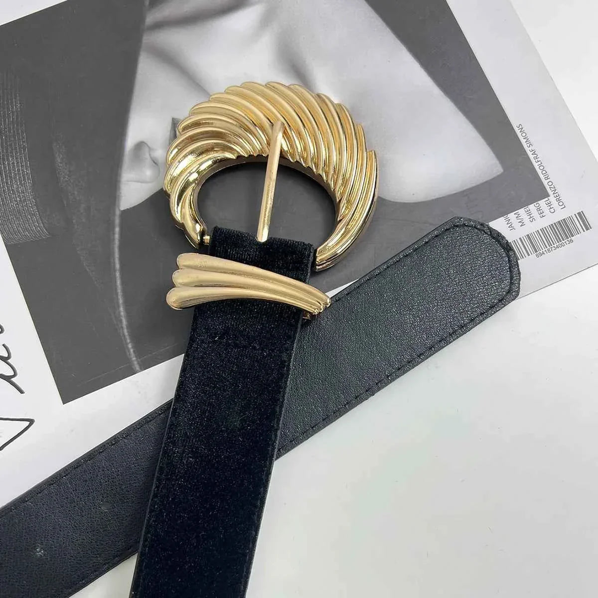 Black Velet Leather Belts For Women High Quality