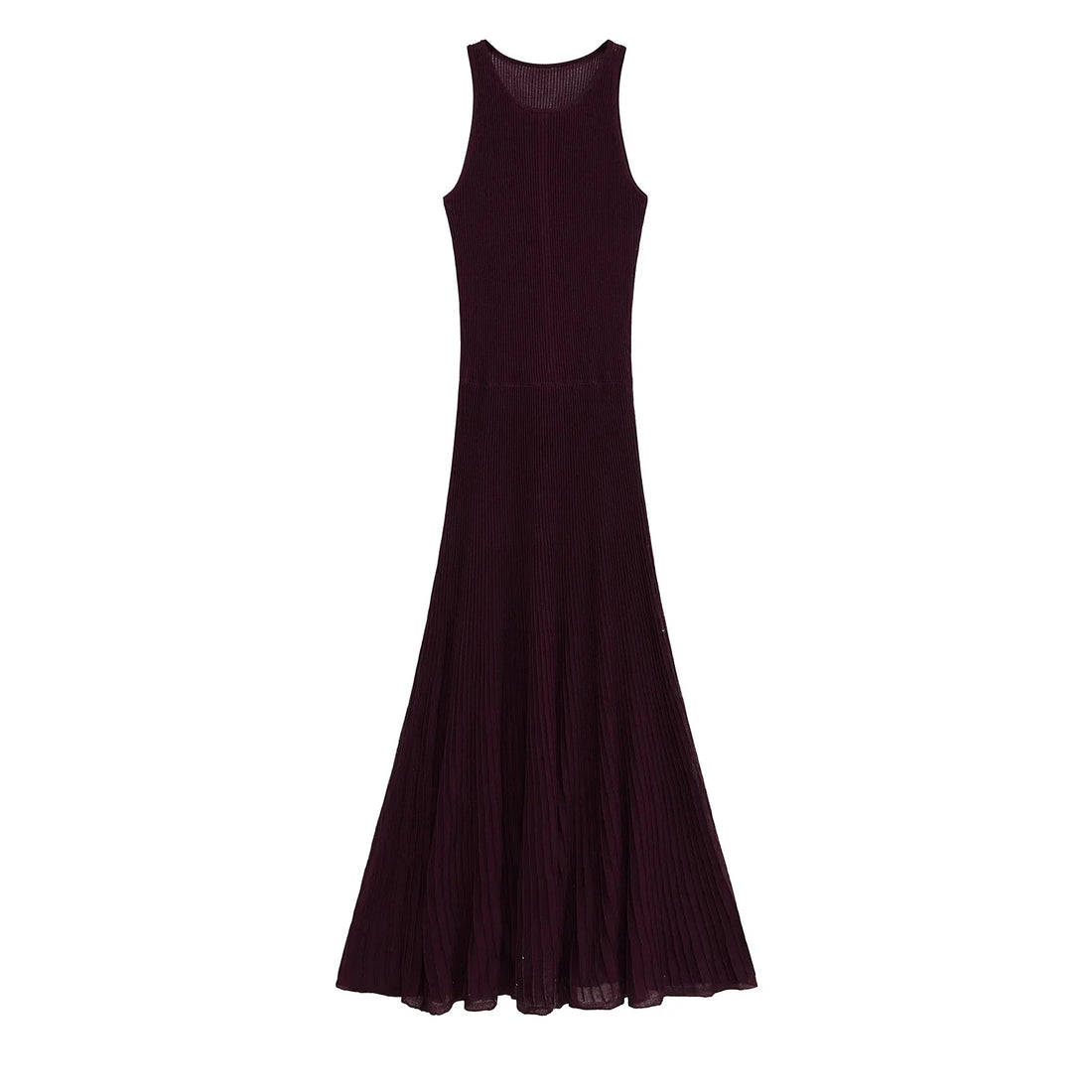 Bodycon Midi Dress for Women O Neck Sleeveless