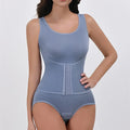 Bodysuit Shapewear With Zipper Belt Women Tummy Control