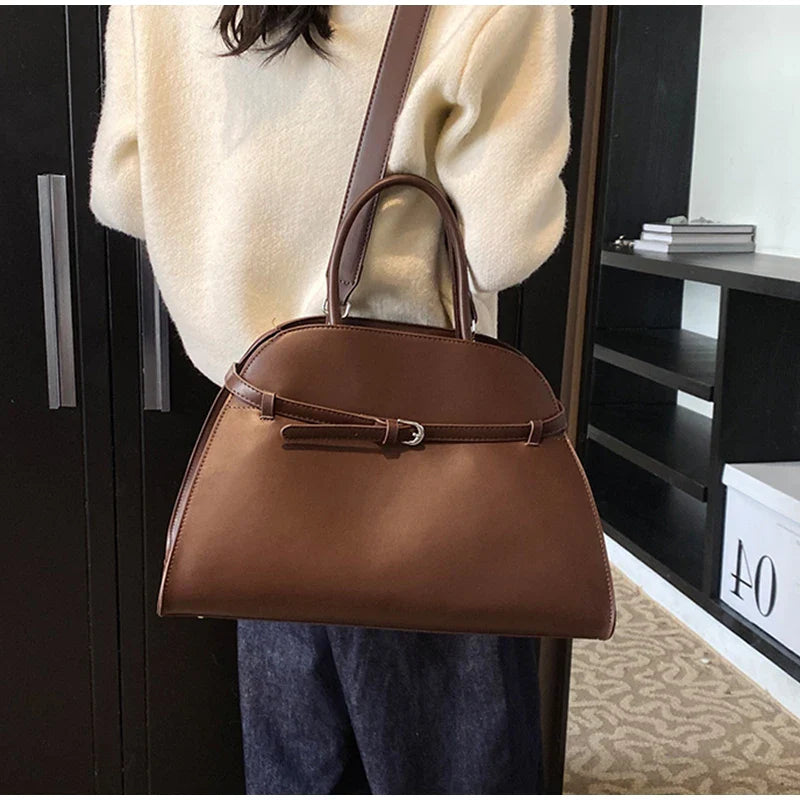 Brand Belt Design Handbag Vintage Women’s Large Capacity