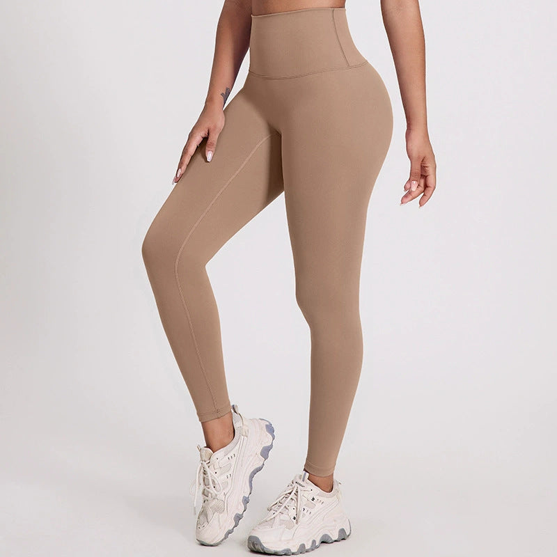 Bright Yoga Pants Outer Wear Nude Feel Hip Lifting - 5038 Iron Ore Color / 10 XL - Other