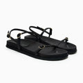 Brown Double Strap Buckle Flat Sandals For Women - 11 / 36