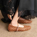 Brown Hollow Out Design Women Flats