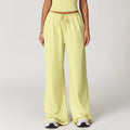 Brushed Trousers Pendant Wide Leg Loose Casual Pants For Women - Light Yellow / L - Other