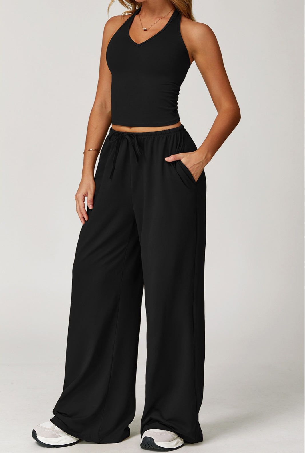 Brushed Trousers Pendant Wide Leg Loose Casual Pants For Women - Other