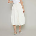 Bubble Skirt Women Elegant Elastic Waist